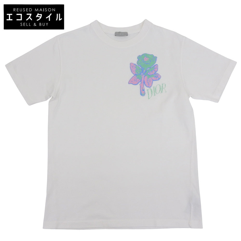 DIOR Dior Cotton T-shirt Top Men's White XS 943J605D0554 Top
