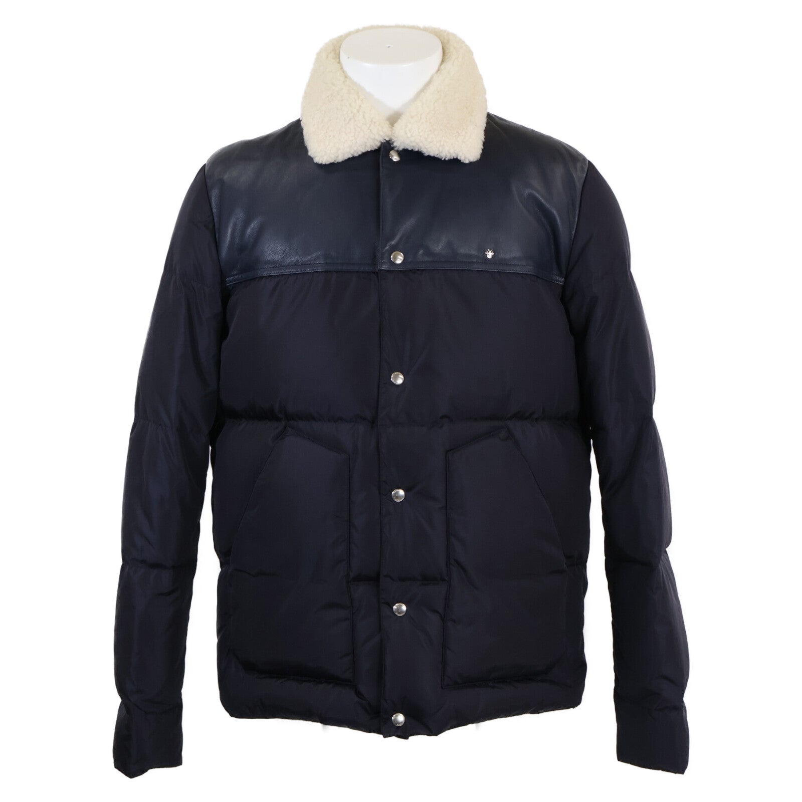 [Domestic Authorized] 863C422H3830 Boa Collar Yoke Lamb Leather Transition Down Jacket 50 Men's