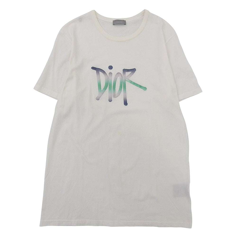 DIOR Cotton Logo Embroidery T-Shirt Top Men's White M 033J600D0589 20AW Top
