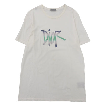 DIOR Cotton Logo Embroidery T-Shirt Top Men's White M 033J600D0589 20AW Top