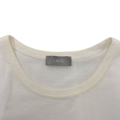 DIOR Cotton Logo Embroidery T-Shirt Top Men's White M 033J600D0589 20AW Top
