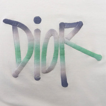 DIOR ディオール コットン ロゴ刺繍 Tシャツ トップス メンズ ホワイト M 033J600D0589 20AW トップス