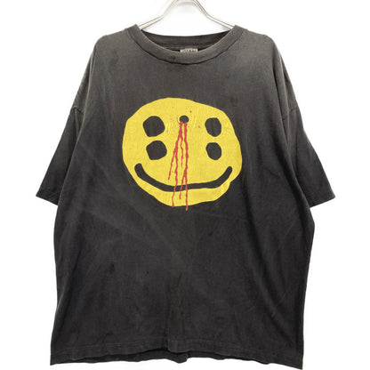 SAINT MICHAEL x CPFM Black 100% Cotton Faded Smile T-Shirt Top