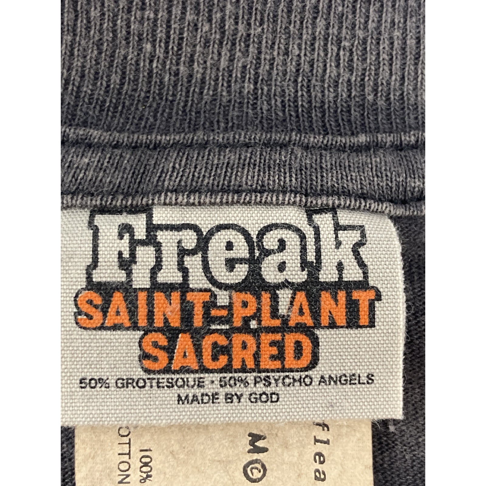 SAINT MICHAEL x CPFM Black 100% Cotton Faded Smile T-Shirt Top
