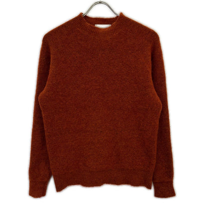 FILIPPO DE LAURENTIIS 3210-GC3MLR20 Orange Mid-Gauge Mohair Wool Crew Neck Knit Top