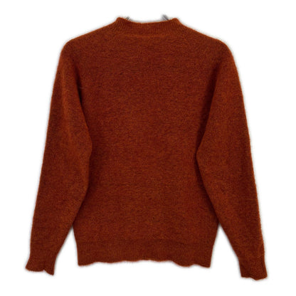 FILIPPO DE LAURENTIIS 3210-GC3MLR20 Orange Mid-Gauge Mohair Wool Crew Neck Knit Top