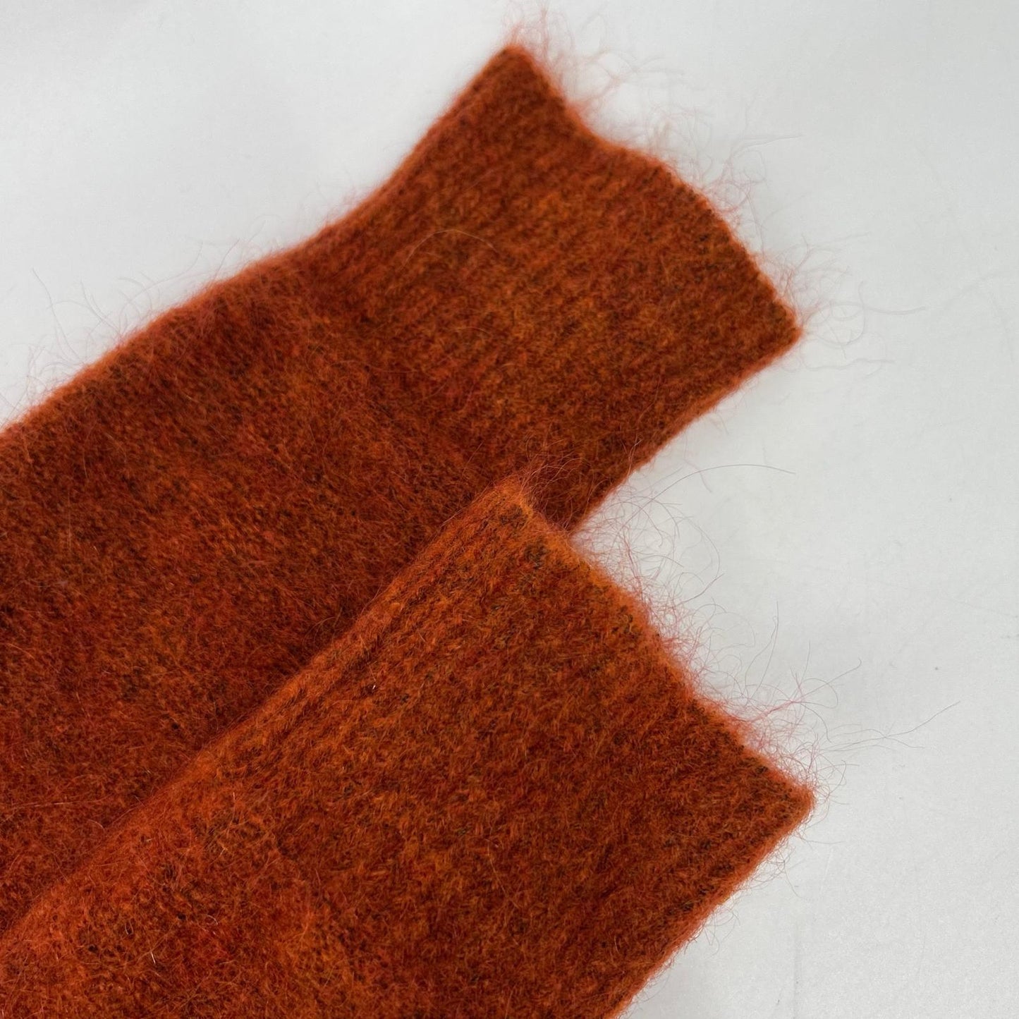 FILIPPO DE LAURENTIIS 3210-GC3MLR20 Orange Mid-Gauge Mohair Wool Crew Neck Knit Top
