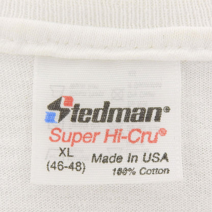 VINTAGE 复古 stedman 财富之轮 棉质 T恤 上衣 男士 白色 XL 80-90年代 上衣