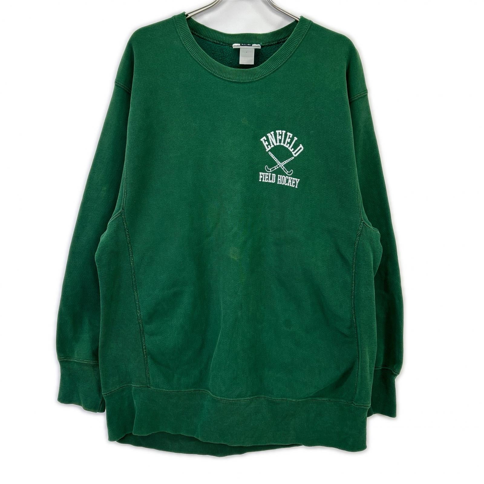 90年代美国制造 绿色印花卫衣 Reverse Weave 上衣 XL 男式