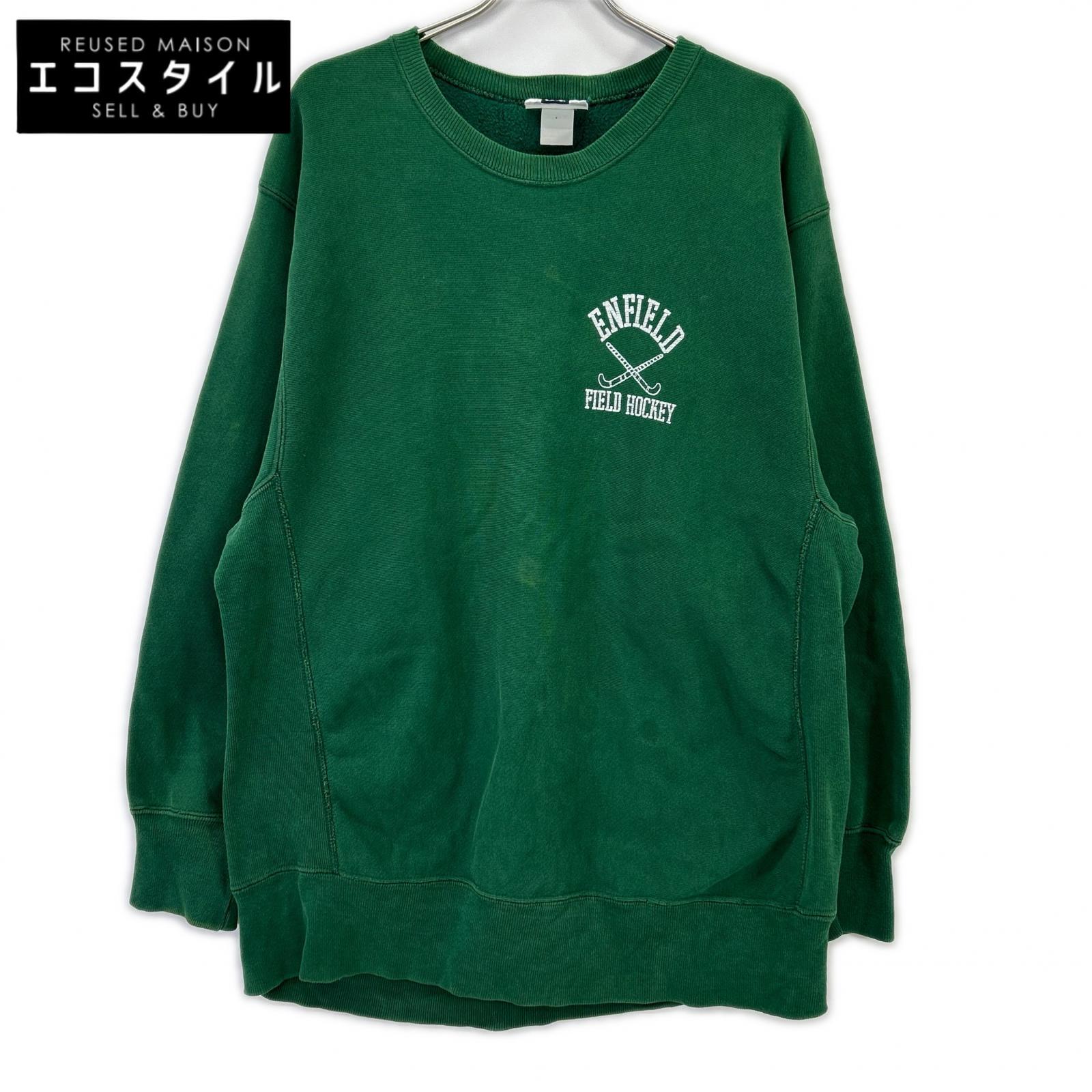 90年代美国制造 绿色印花卫衣 Reverse Weave 上衣 XL 男式