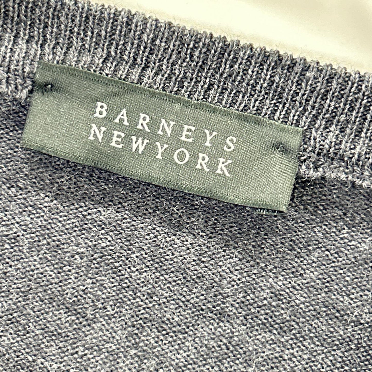 BARNEYSNEWYORK バーニーズニューヨーク 2081209 グレー×バーガンディ ラグラン切り替えデザイン ニット トップス
