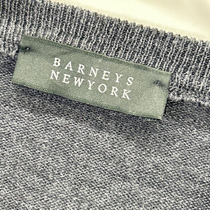 BARNEYSNEWYORK バーニーズニューヨーク 2081209 グレー×バーガンディ ラグラン切り替えデザイン ニット トップス