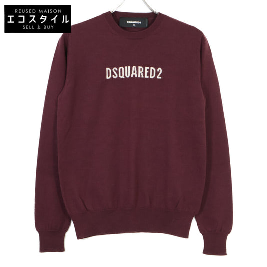 S71HA0916 Burgundy 100% Wool 2019 Knit Top XS Men's
