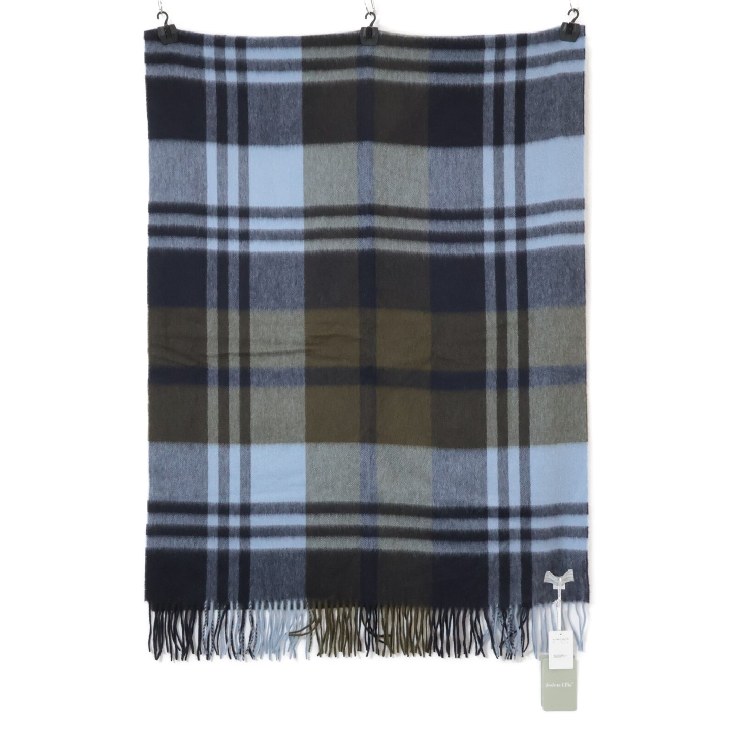 [Like New] 112023-21-150-61-010 CPG51149 Check Pattern Cashmere Fringe Stole Women's