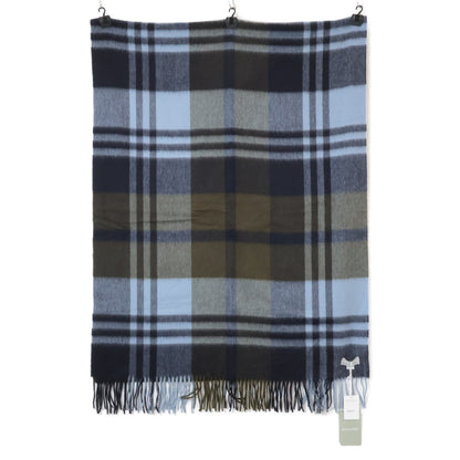 [Like New] 112023-21-150-61-010 CPG51149 Check Pattern Cashmere Fringe Stole Women's