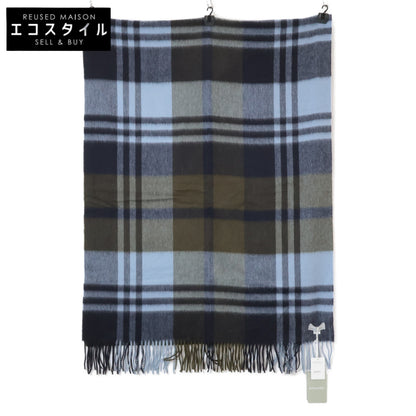 Joshua Ellis 【Like-New】112023-21-150-61-010 CPG51149 Check Cashmere Fringed Stole