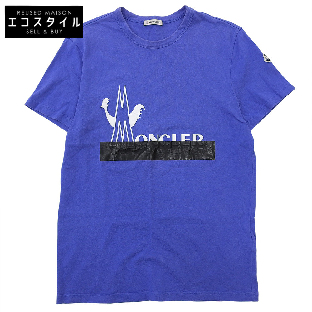MONCLER Moncler Logo Patch Short-sleeved T-shirt Top Men's Blue S Top