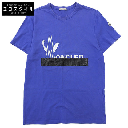 MONCLER Moncler Logo Patch Short-sleeved T-shirt Top Men's Blue S Top