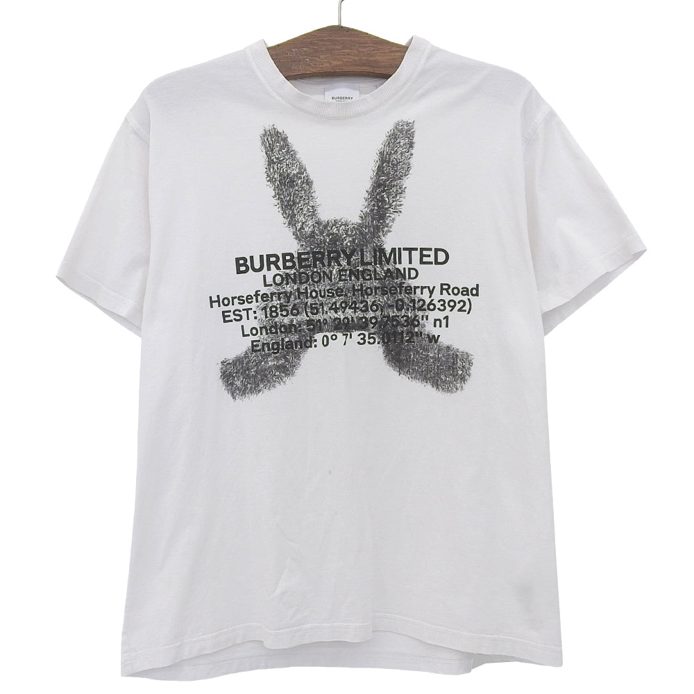 BURBERRY 博柏利 RABBIT LOGO TEE 棉质上衣 男士 白色 M 8049565 上衣