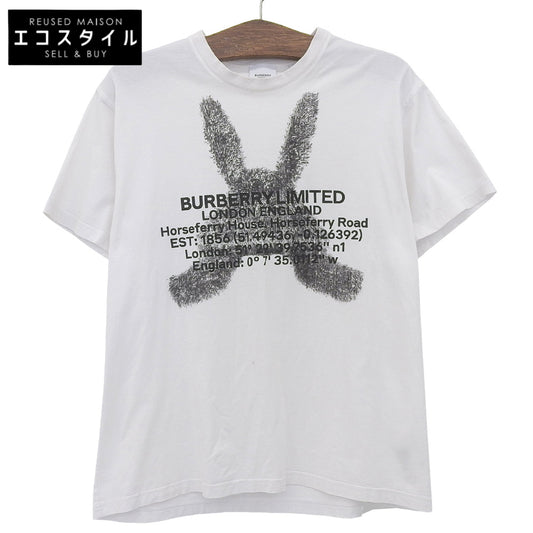 BURBERRY バーバリー RABBIT LOGO TEE コットン トップス メンズ 白 ホワイト M 8049565 トップス