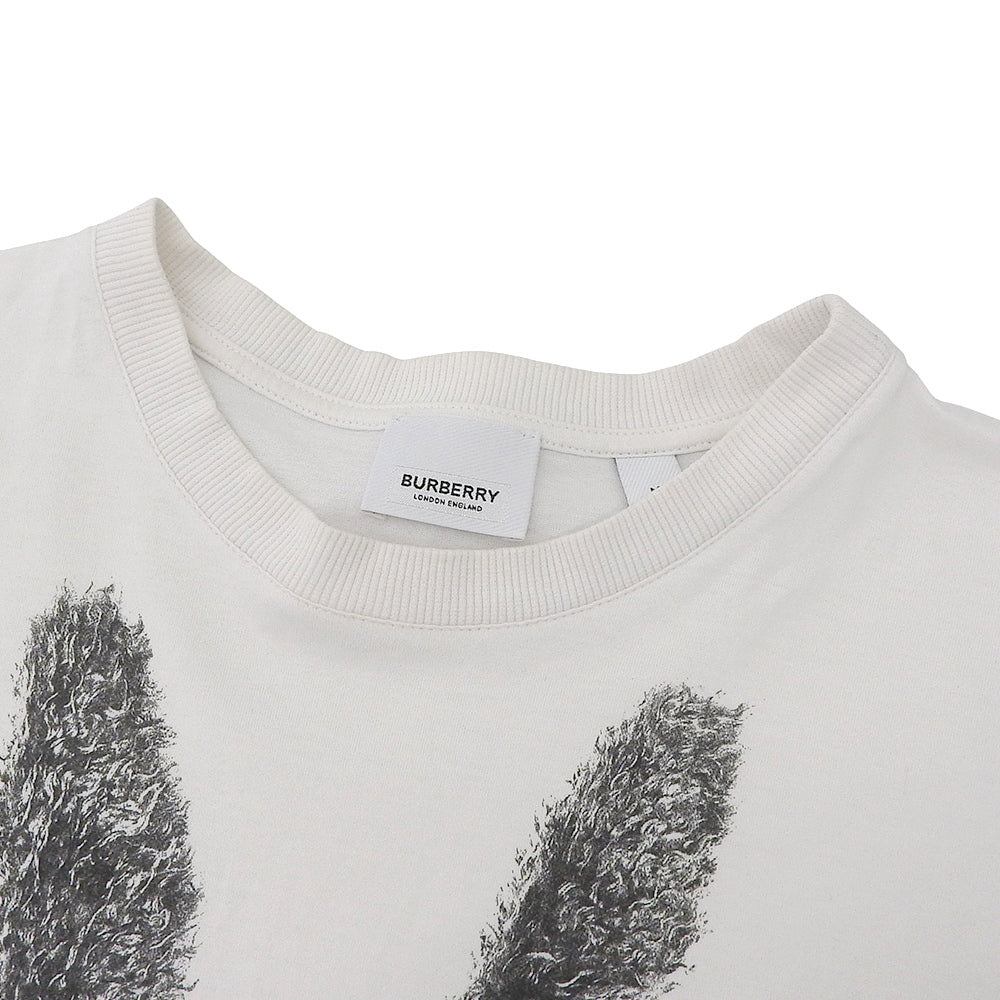 BURBERRY バーバリー RABBIT LOGO TEE コットン トップス メンズ 白 ホワイト M 8049565 トップス