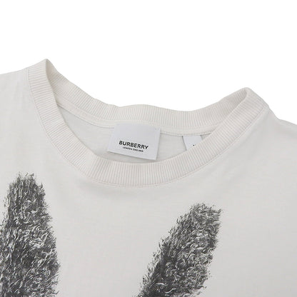 BURBERRY バーバリー RABBIT LOGO TEE コットン トップス メンズ 白 ホワイト M 8049565 トップス