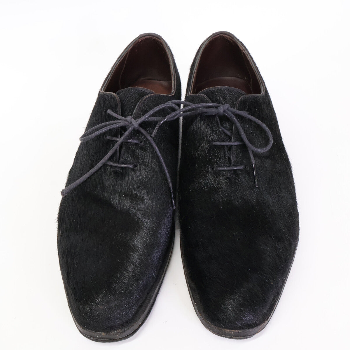 【美品】ハラコ プレーントゥ シューズ 6.5 メンズ