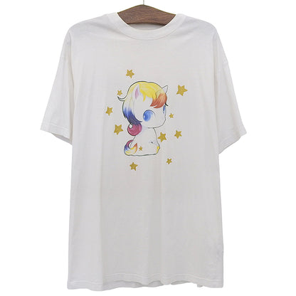 VETEMENTS ヴェトモン コットン ユニコーン プリント Tシャツ トップス メンズ 白 ホワイト XS UAH21TR563 20AW トップス
