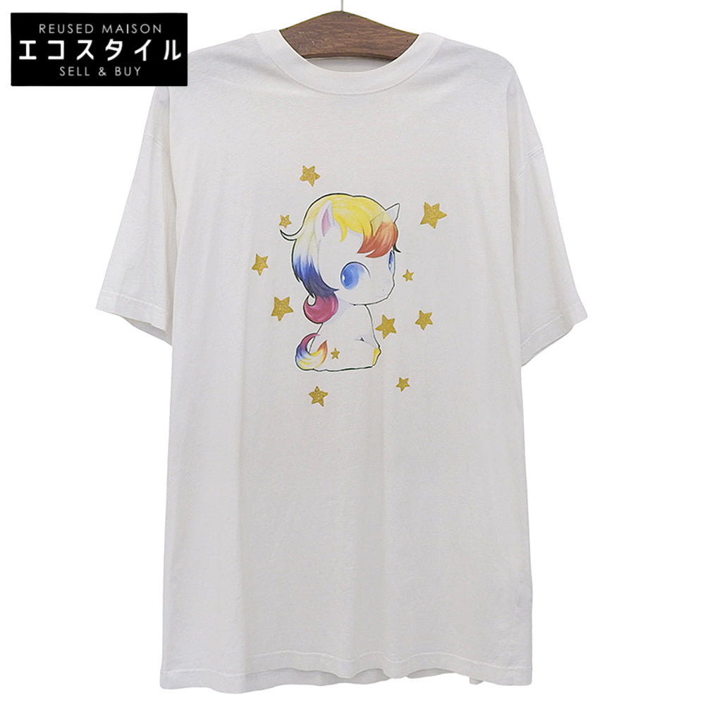 VETEMENTS ヴェトモン コットン ユニコーン プリント Tシャツ トップス メンズ 白 ホワイト XS UAH21TR563 20AW トップス