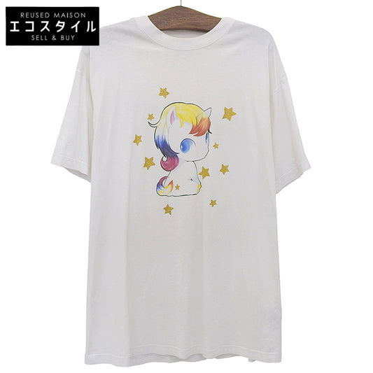 VETEMENTS Cotton Unicorn Print T-Shirt Top Men's White XS UAH21TR563 20AW Top