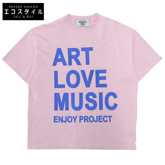 Perfect Ribs Perfect Ribs Excellent Condition ART LOVE MUSIC Half Sleeve Shirt Top Men's Pink M PR312017A 23SS Top