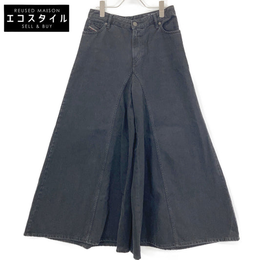 A02092 Black Denim D-SPRITZZ Flare Pants Bottoms Women's