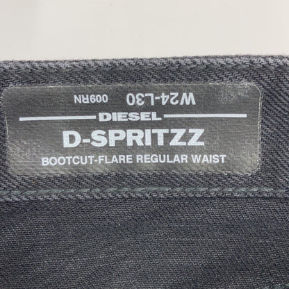 A02092 Black Denim D-SPRITZZ Flare Pants Bottoms Women's