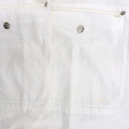 Versace Jeans ヴェルサーチジーンズ コットン100 シルバーメデューサボタン バンドカラー L/Sシャツ トップス メンズ ホワイト XL トップス