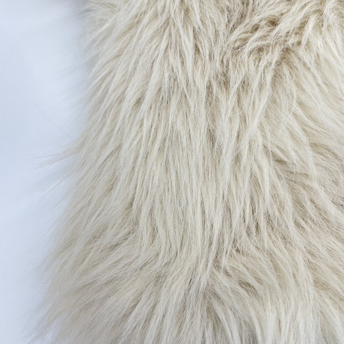 WHITE EXTRA Faux Fur Quilted Down Jacket XL Women's