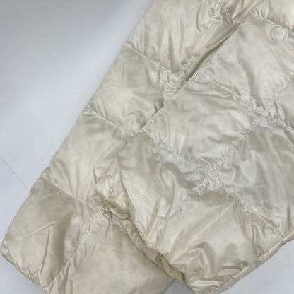WHITE EXTRA Faux Fur Quilted Down Jacket XL Women's