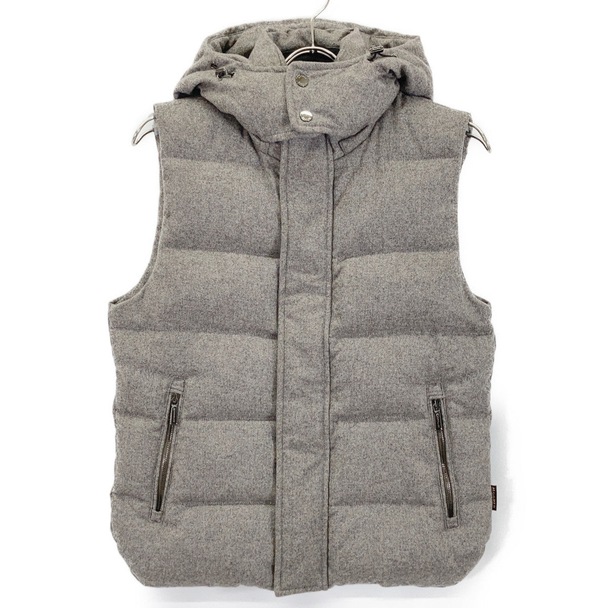 Gray wool x silk FORT TL down vest vest 44 men's