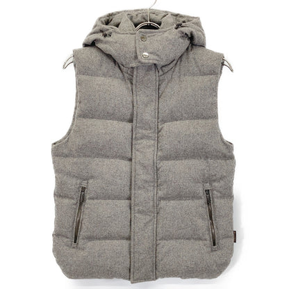 Gray wool x silk FORT TL down vest vest 44 men's