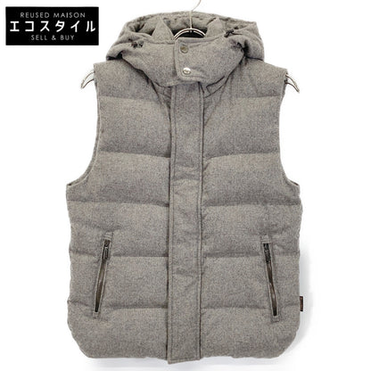 Gray wool x silk FORT TL down vest vest 44 men's