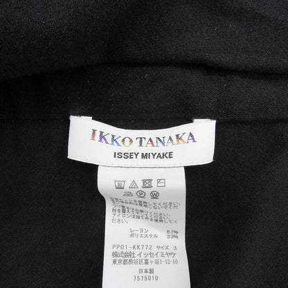Excellent condition IKKO TANAKA Boat Neck Knitsaw Top for Women, Black, Size 3, PP01-KK772, 20SS Top, Size 3, Women's