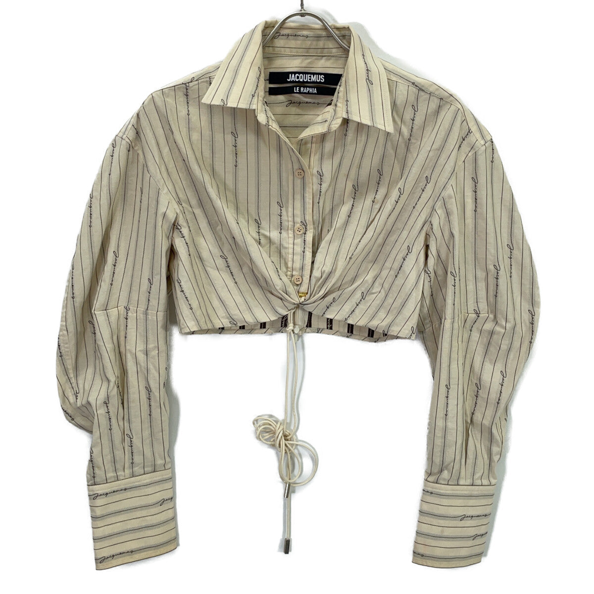 JACQUEMUS Jacquemus La Chemise Plidao 棉质徽标府绸衬衫上衣