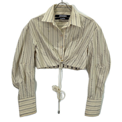 JACQUEMUS Jacquemus La Chemise Plidao 棉质徽标府绸衬衫上衣