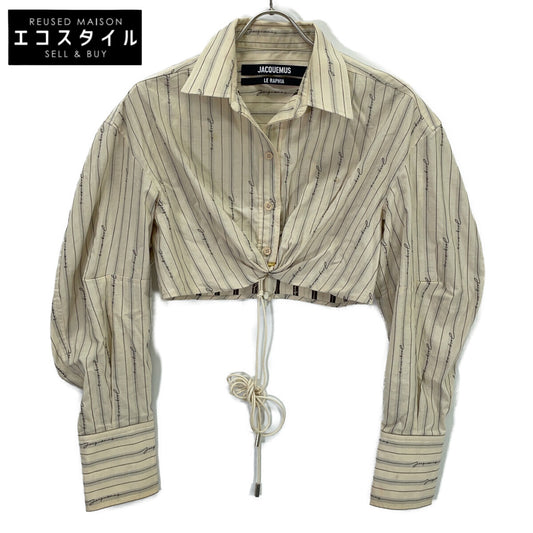 JACQUEMEUS ジャックムス La Chemise Plidao コットン ロゴ ポプリン シャツ トップス