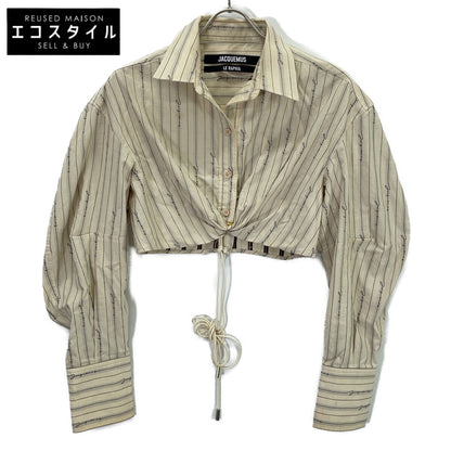 JACQUEMUS Jacquemus La Chemise Plidao 棉质徽标府绸衬衫上衣