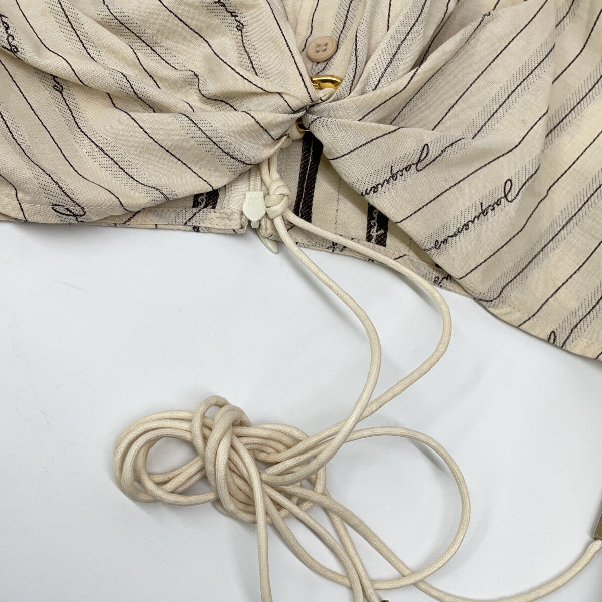 JACQUEMUS Jacquemus La Chemise Plidao 棉质徽标府绸衬衫上衣