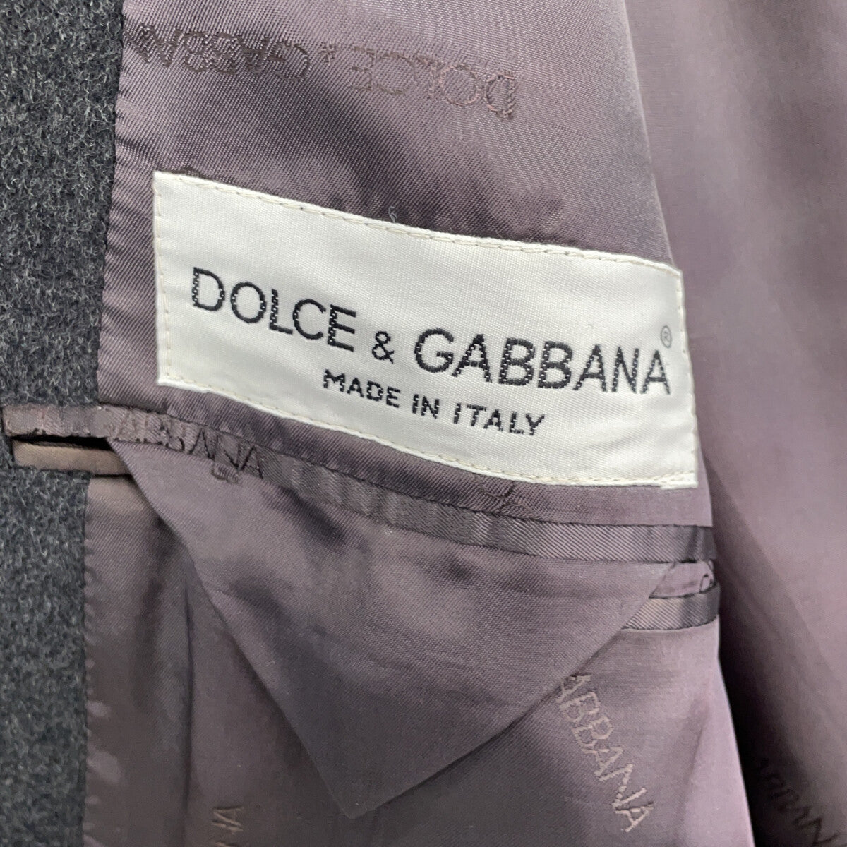DOLCE&GABBANA Dolce & Gabbana F504/7248 Gray Wool Chesterfield Coat Coat