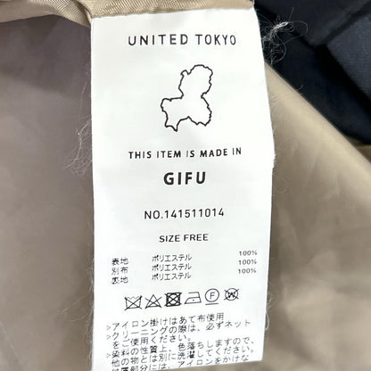 UNITED TOKYO ユナイテッドトウキョウ 141511014 ベージュ×ブラック ポリエステル GIFU 長袖ワンピース ワンピース