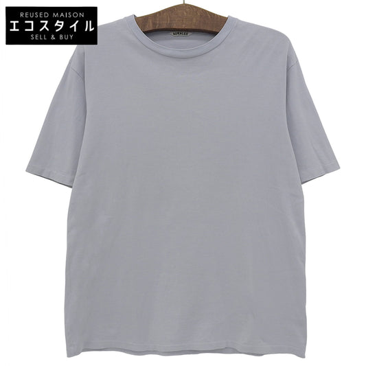 Cotton 100 LUSTER PLAITING TEE Top Men's Light Blue 4 A20ST02GT Top 4 Men's