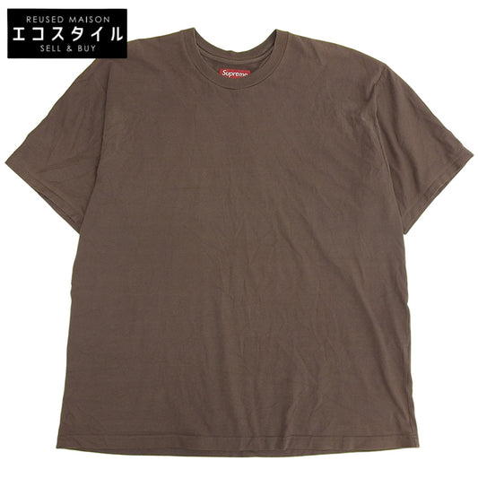 Supreme シュプリーム インターシャ プリント Tシャツ トップス メンズ ブラウン×グリーン L 25SS トップス