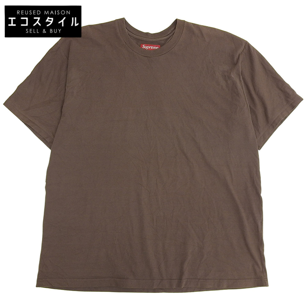 Supreme Intarsia Print T-shirt Tops Men's Brown x Green L 25SS Tops